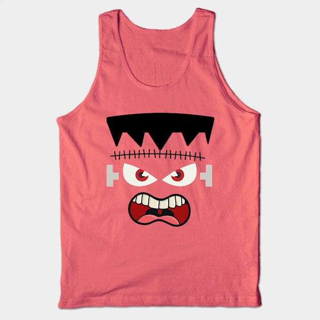 Frankenstein Face Costume Tank Top by epiclovedesigns